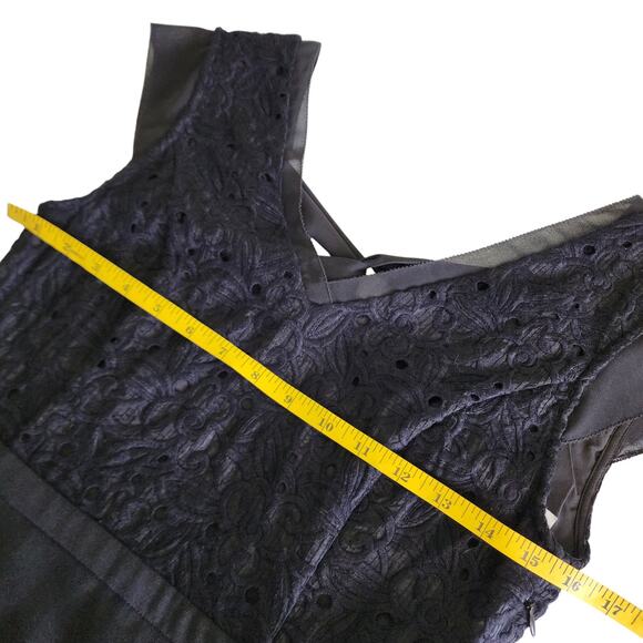 SUNCOO Paris Womens Robe Celine Dress Size US Small Black Embroidered Lace NEW - Picture 9 of 12